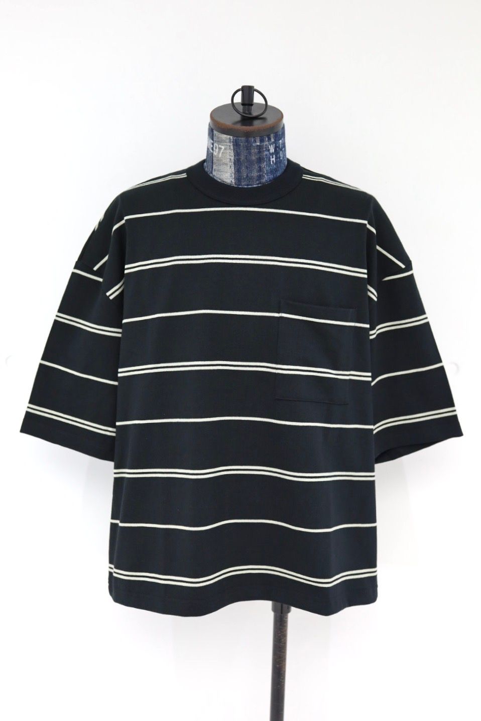 コムデギャルソンオム26SS 綿度詰天竺ボーダーTシャツ(HQ-T021-051)BLACK×GRAY☆5月1日(金)発売！