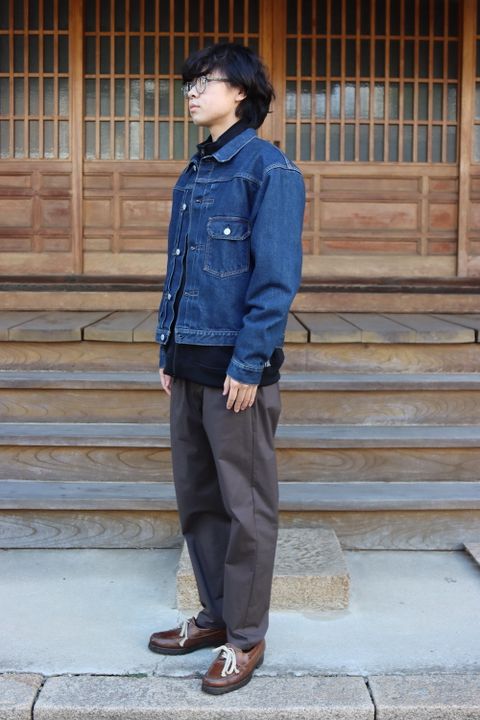 CIOTA 本藍スビンコットン13.5ozデニムGジャン(JKLM-101M-NIDBL-D) style. 2021.10.13.