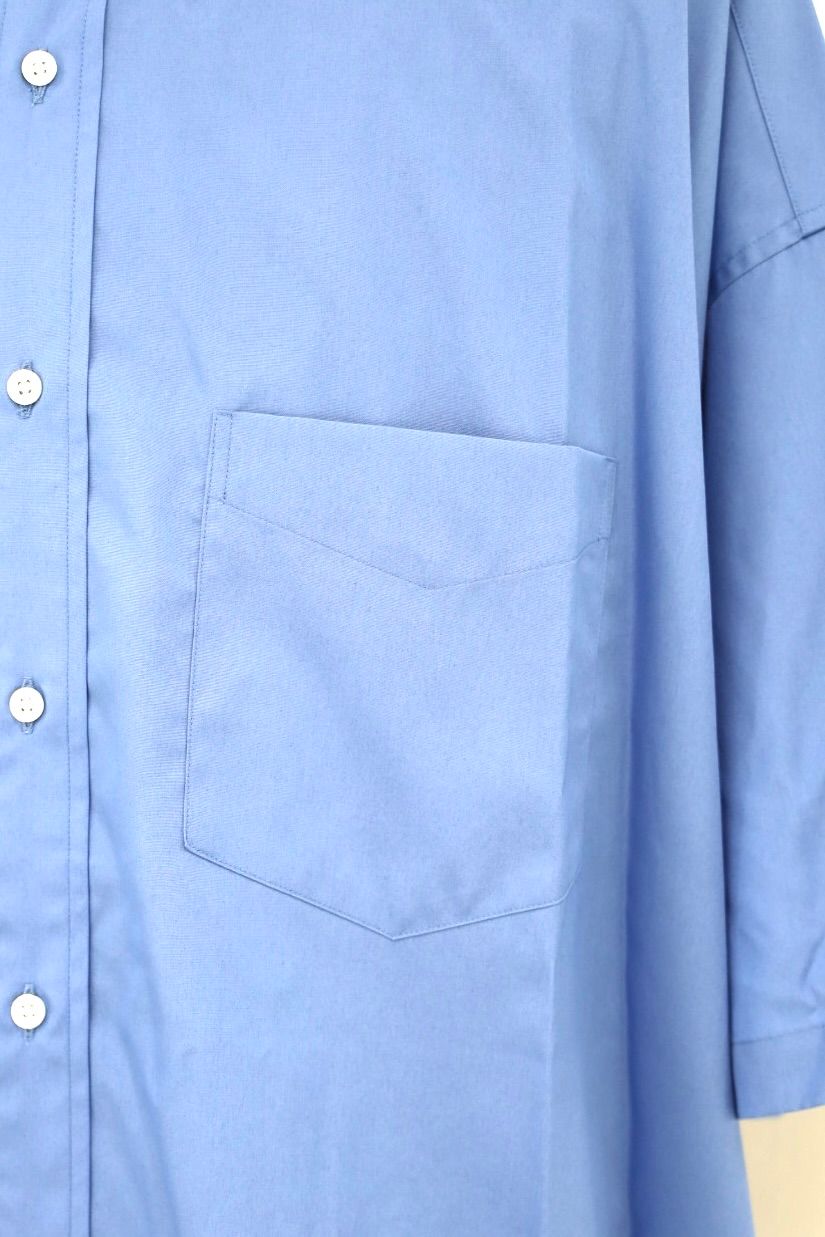 グラフペーパー Easy Care Poplin S/S Oversized B.D Shirt(GM263-50621)BLUE☆7月11日(土)発売！