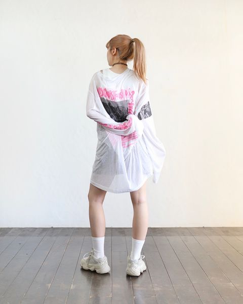 doublet 新作SEE-THROUGH PRINT LONG SLEEVE T-SHIRT style.2024.2.16