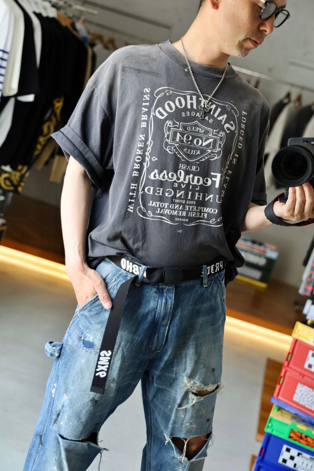 セントマイケル STHD. SS TEE FEARLESS(SM-HR8-0000-C70)BLACK☆再入荷しました！