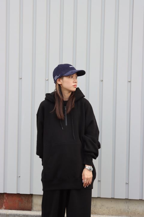 UNIVERSAL PRODUCTS YAAH HALF ZIP SWEAT HOODIE style.2022.9.11