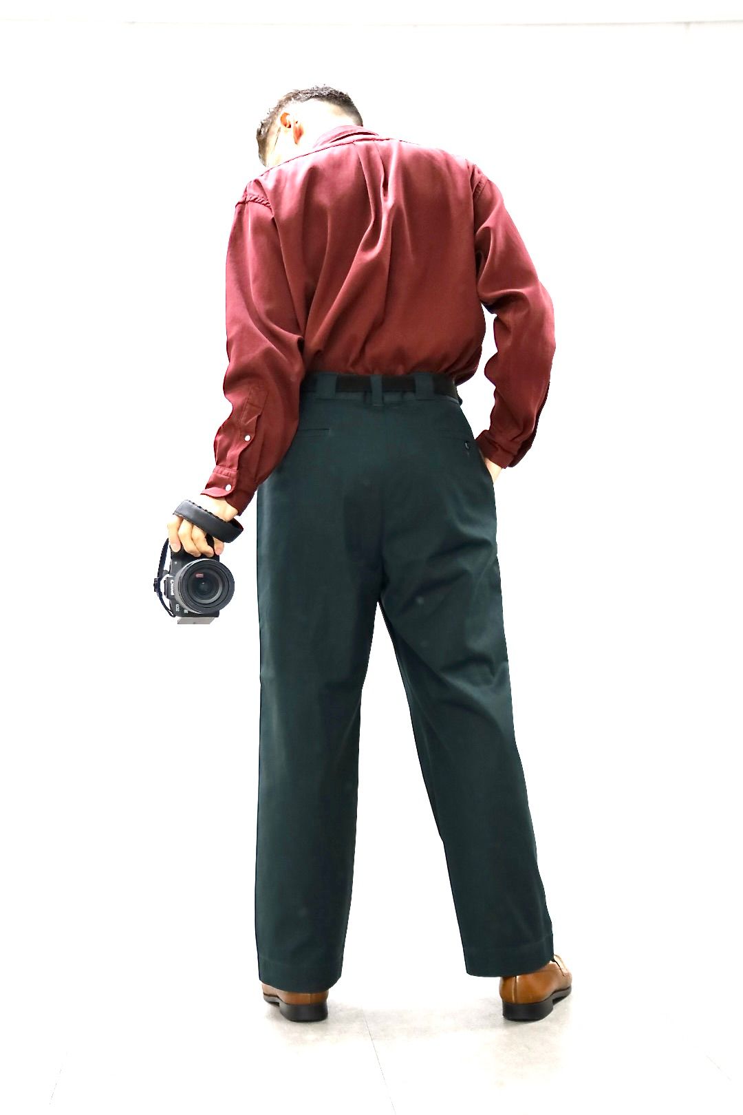 A.PRESSE 2026 STYLE1 Work Chino Trousers"GREEN"スタイル