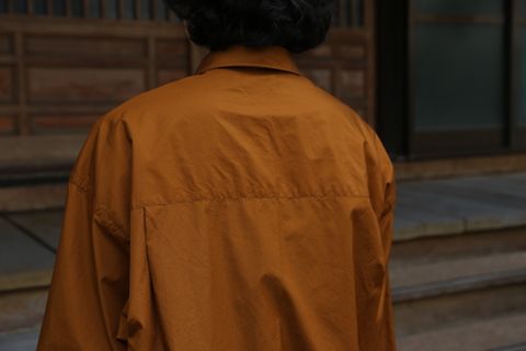Graphpaper Broad L/S Oversized Regular Collar Shirt(GM212-50110B) style. 2021.06.06.