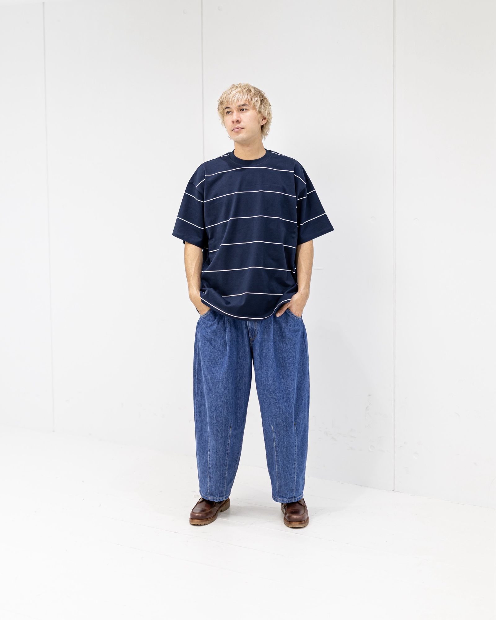 フレッシュサービス PIN BORDER S/S TEE(FSC261-70262)NAVY×WHITE☆3月7日(土)発売！