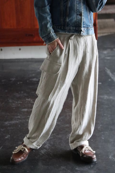 blurhms  22SS Linen Twill 5P Easy Pants"Natural"style.2022.2.8.