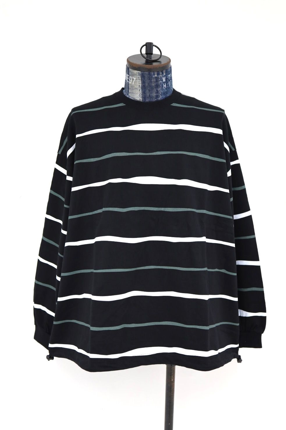 S.F.C 2026FW エスエフシー SUPER BIG STRIPE LS TEE (W/DRAWSTRINGS) (SFCFW26CS07)Black☆10月17日(土)発売！