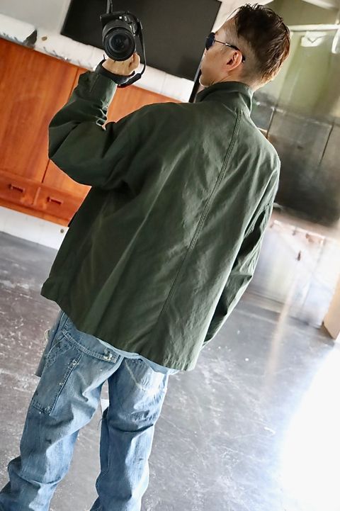 Graphpaper Cotton Cupro Back Satin Military Jacketスタイル2025.9.6.