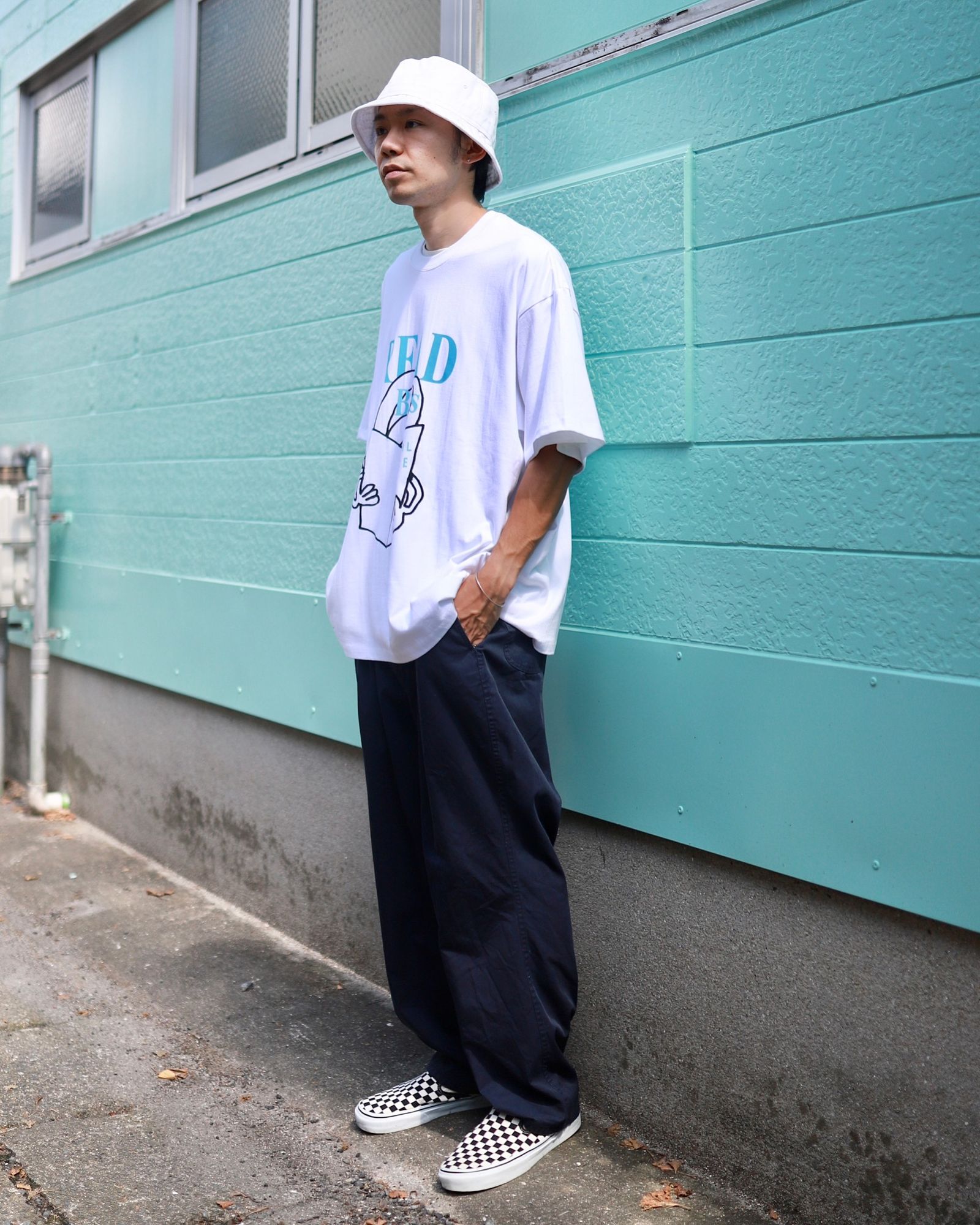 FreshService 23AW TシャツAS×FS CORPORATE S/S TEE"READ"BLUEスタイル