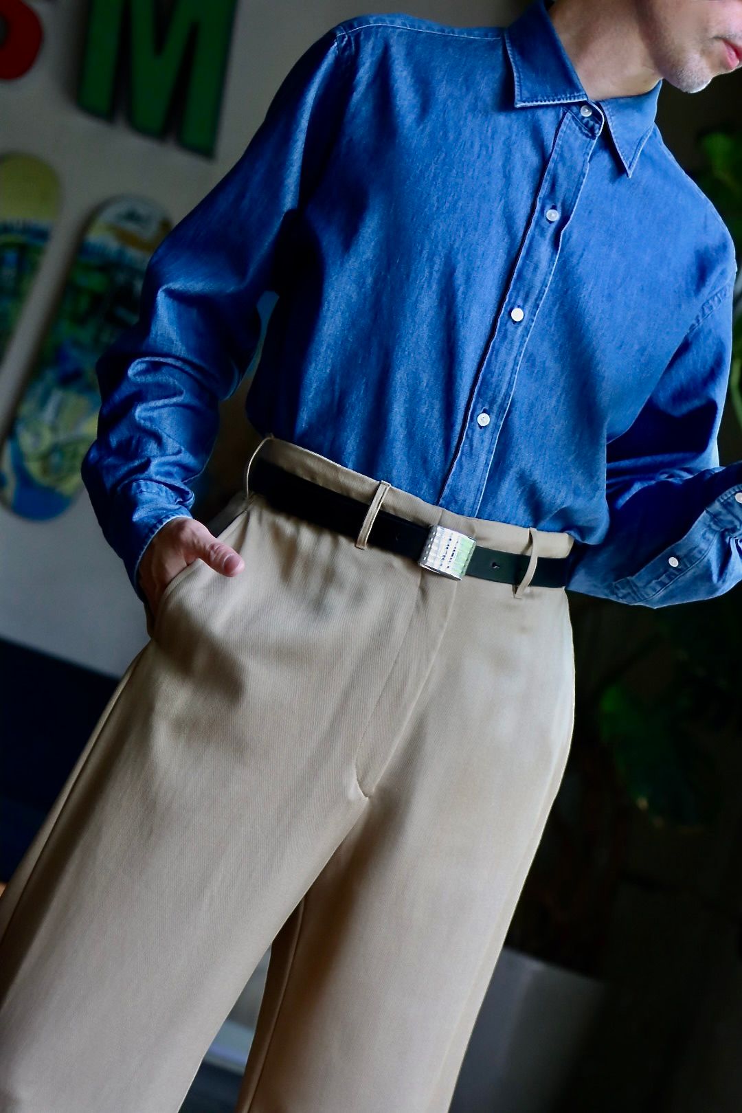 アプレッセ23AW Washed Denim Shirt (23AAP-02-08H)INDIGO