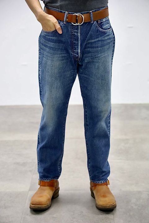 A.PRESSE Washed Denim Pants E"BLEACH"スタイル2025.10.12.