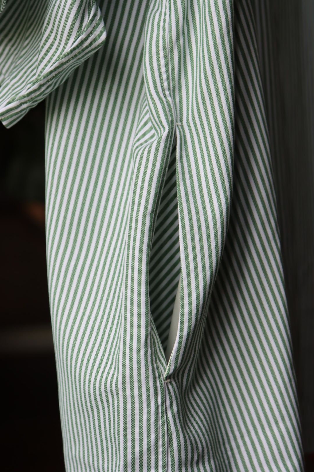 フレッシュサービス DRY OXFORD CORPORATE S/S B.D. SHIRT(FSC251-50004B)GREEN STRIPE