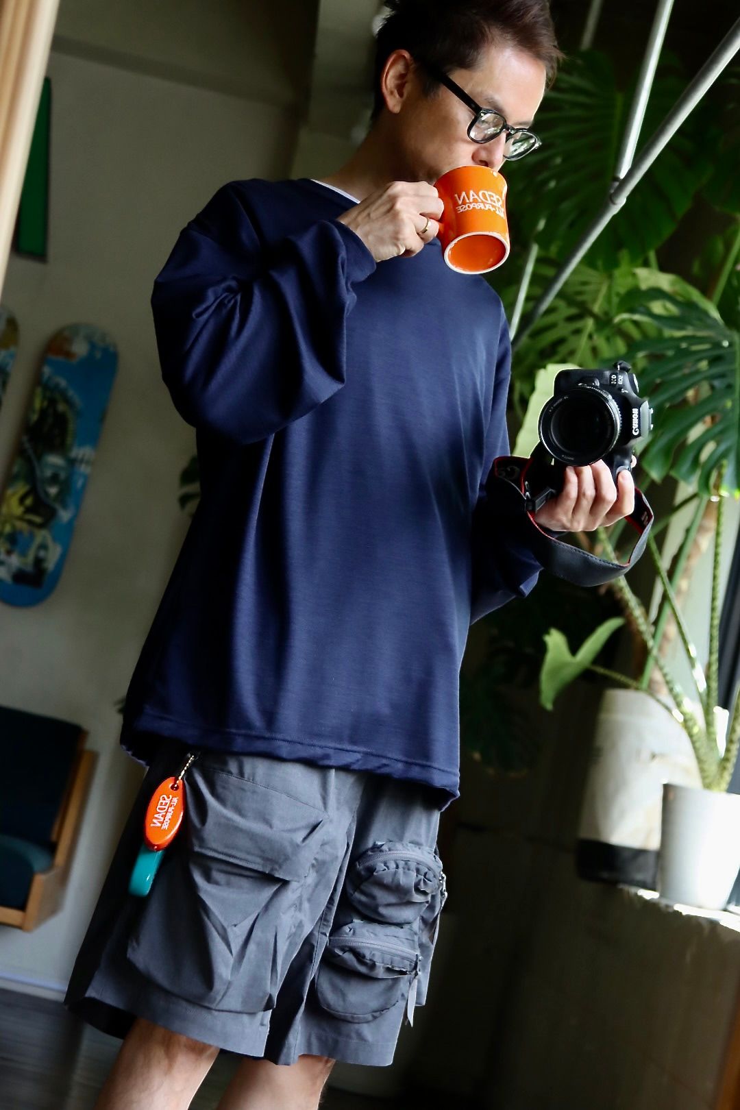 セダンオールパーパス23FW OG LOGO WOOL JERSEY L/S TEE(SD23F-CT02)NAVY