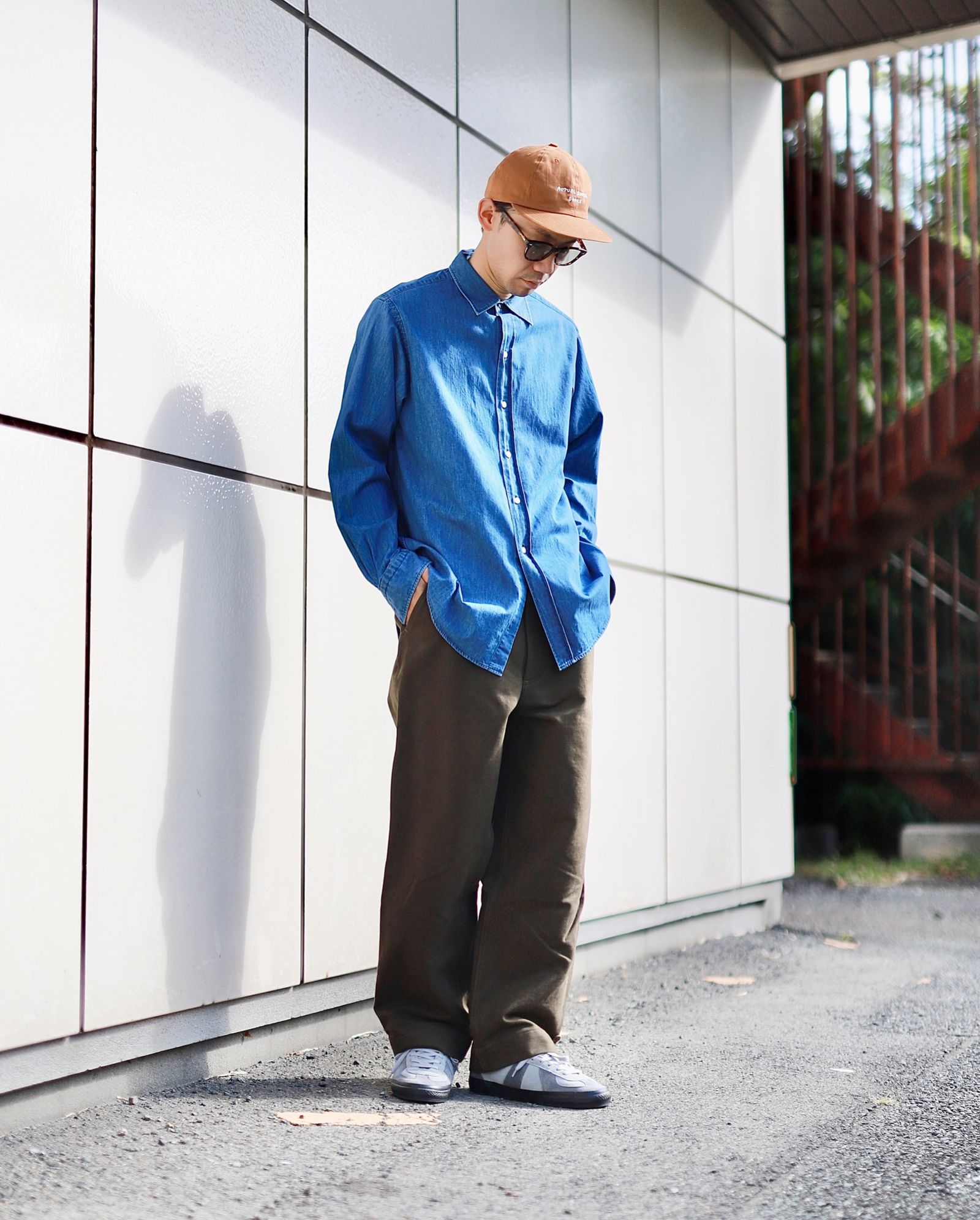 A.PRESSE - アプレッセ23AW Washed Denim Shirt (23AAP-02-08H)INDIGO