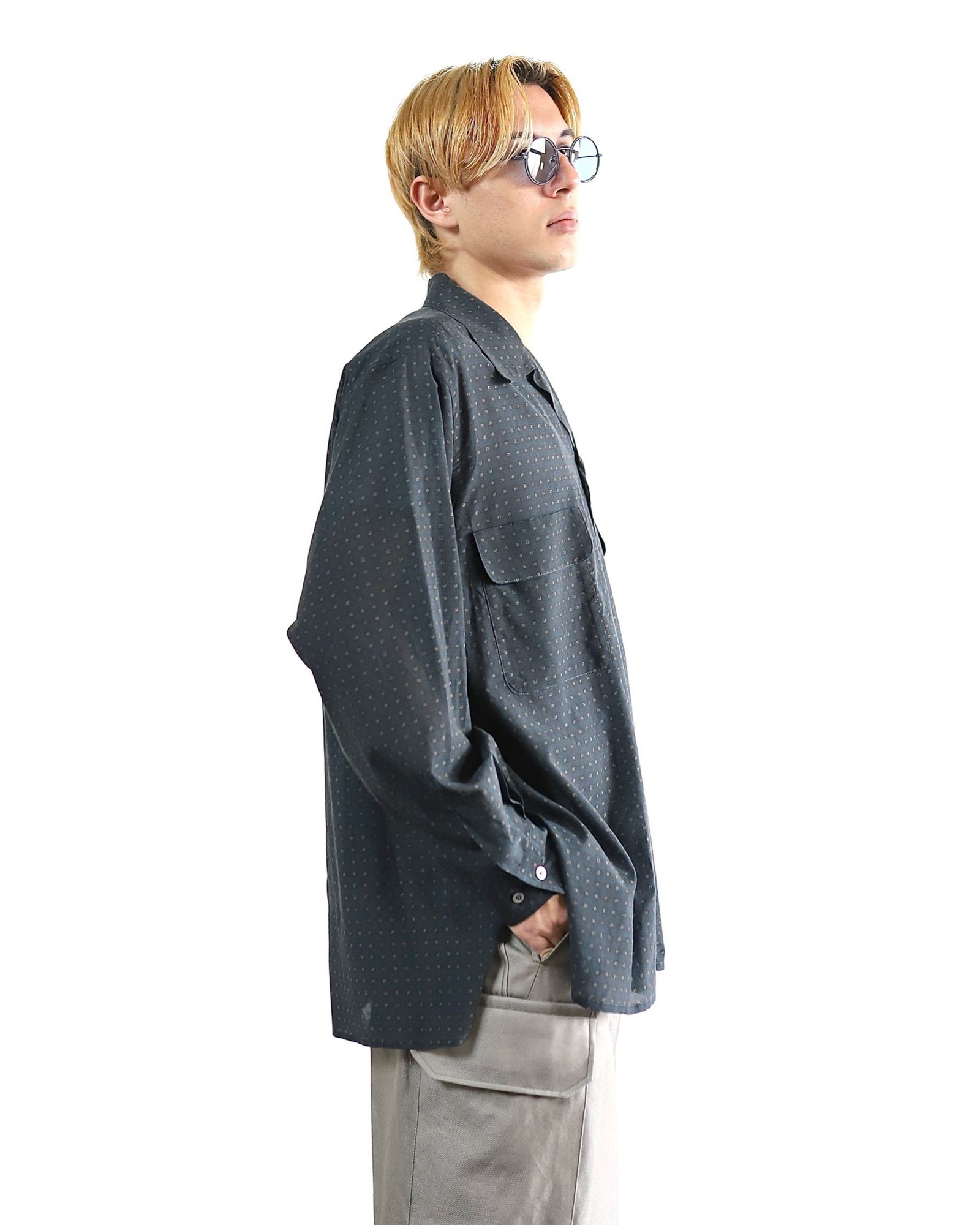 YOKE 新作PIXEL LOW PLAID OPEN COLLAR SHIRT style.2024 | 4298 YOKE 新作PIXEL LOW PLAID OPEN COLLAR SHIRT style.2024 | 4298