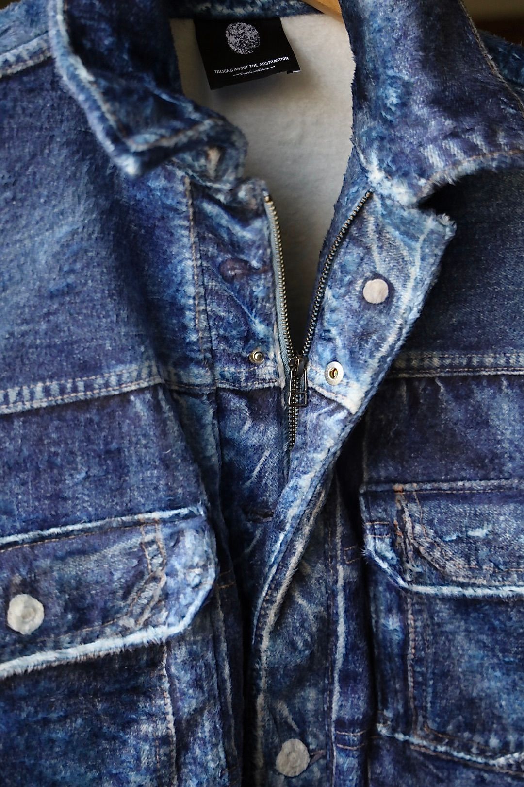 トーキングアバウト ジ アブストラクション 25AW  DENIM PRINT FUR JKT (2526AW-J001)BLUE☆新作発売！