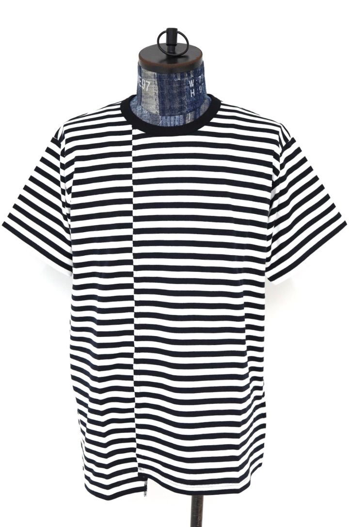 Yohji Yamamoto 天竺ボーダー Tシャツ (HK-T55-074)BLACK☆新作発売！