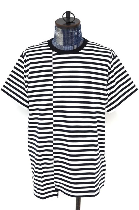 Yohji Yamamoto 天竺ボーダー Tシャツ (HK-T55-074)BLACK☆新作発売！