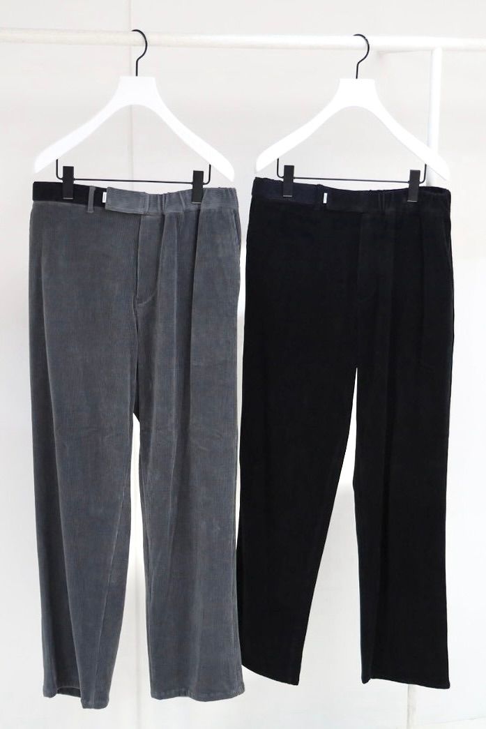 グラフペーパー Soft Knit Corduroy Wide Tapered Chef Pants(GM263-40112B)GRAY☆9月5日(土)発売！