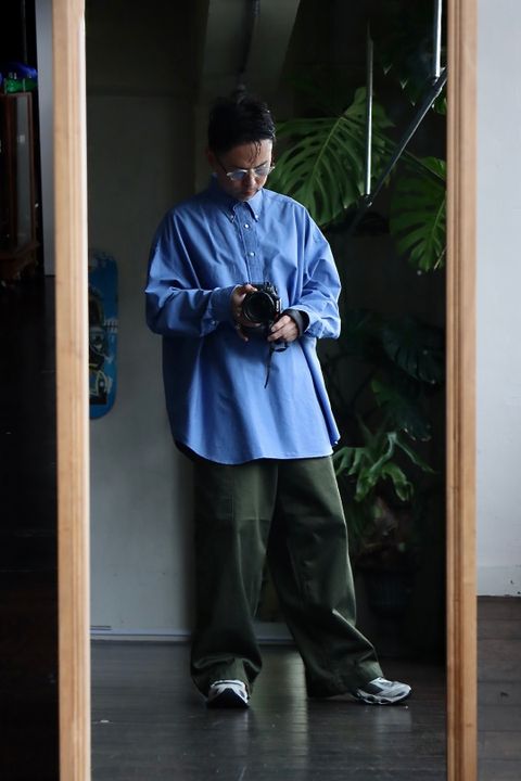 Graphpaper Oxford Oversized B.D Pullover Shirtスタイル