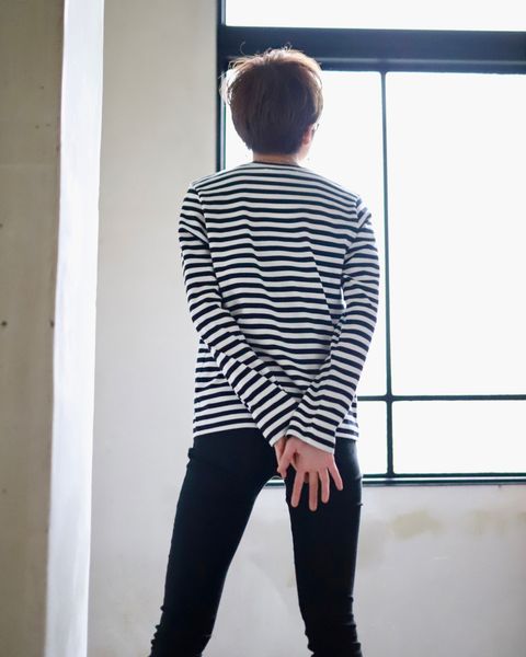 PLAY COMME des GARCONS レディースボーダーTシャツstyle.2023.6.15