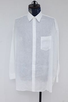 グラフペーパー Linen L/S Oversized Regular Collar Shirt(GM262-50039B)WHITE☆6月20日(土)発売！