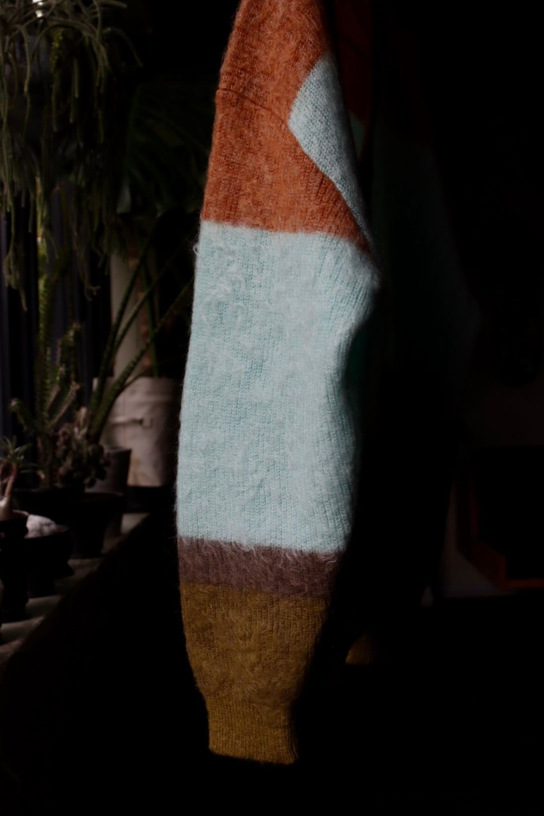 ヨーク23AW MOHAIR BORDER CARDIGAN(YK23FW0571S)PINK