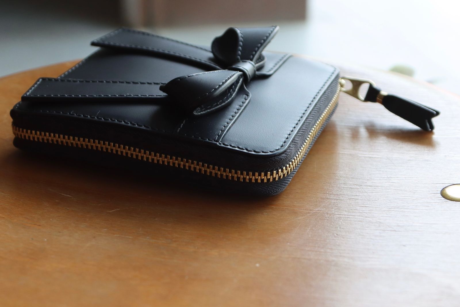 コムデギャルソン BIG BOW WALLET リボン 二つ折り財布 ブラック Wallet COMME des GARCONS - コムデギャルソン 財布 Big Bow