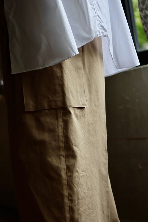 blurhms Washed Gabardine Super Wide 6P Slacks"BEIGE"スタイル.2022.7.24.