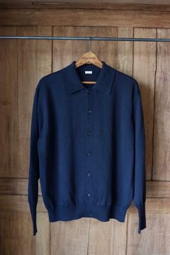アプレッセ24SS カーディガン Cotton Kint Polo Collar Cardigan(24SAP-03-08K)NAVY☆2月10日(土)発売！