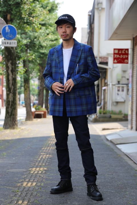 JieDa TARTAN CHECK JACKET "BLUE"Style.2020.8.22.