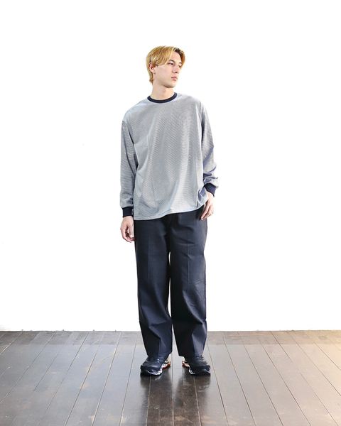 Graphpaper 24SS 新作Narrow Border L/S Tee style 2024.3.1