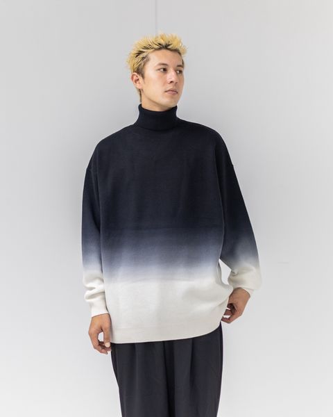 グラフペーパー 25AW Gradient Dyed Wool Hight Neck Knit(GU253-80491)BLACK☆9月27日(土)発売！