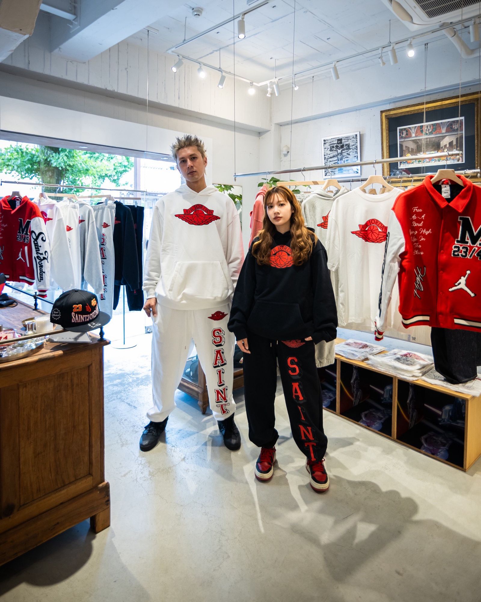 JORDAN BRAND × ©SAINT MXXXXXX (TIME) CAPSULE☆ M J SM FLC HOODIE style.2026.5.22