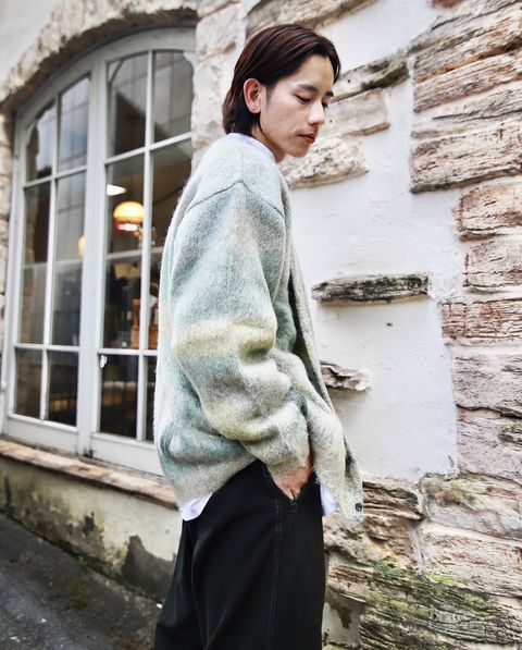 YOKE ヨーク 23AW LANDSCAPE MOHAIR JACQUARD CREWNECK CARDIGANスタイル