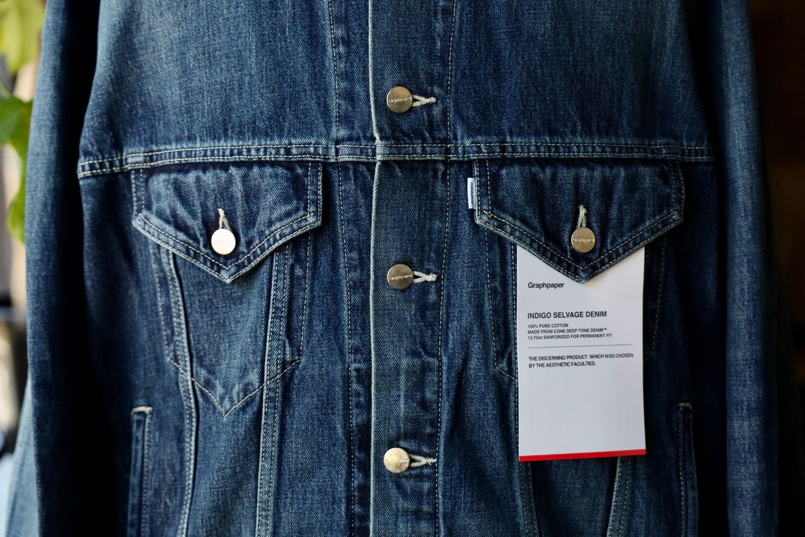グラフペーパー 25AW Selvage Denim Trucker Jacket(GM253-20055DB)INDIGO_DARK FADE