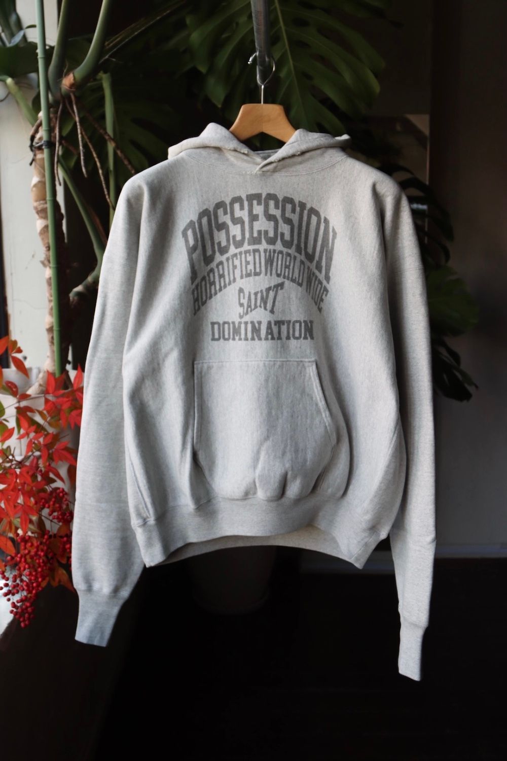 セントマイケル スウェットパーカー HOODIE POSSESSION(SM-A22-0000-024)GREY - M