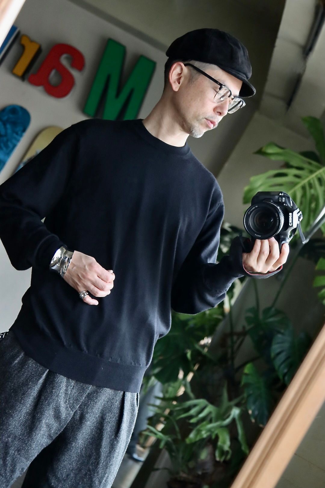 A.PRESSE 23SS Cashmere High Gauge Crew Neck Sweaterスタイル2023.1.18.
