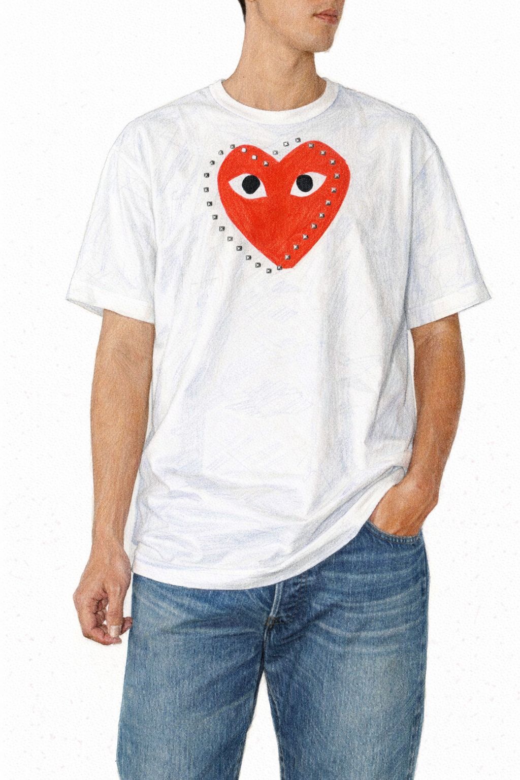 PLAY COMME des GARCONS - プレイコムデギャルソン スタッズ ブラック