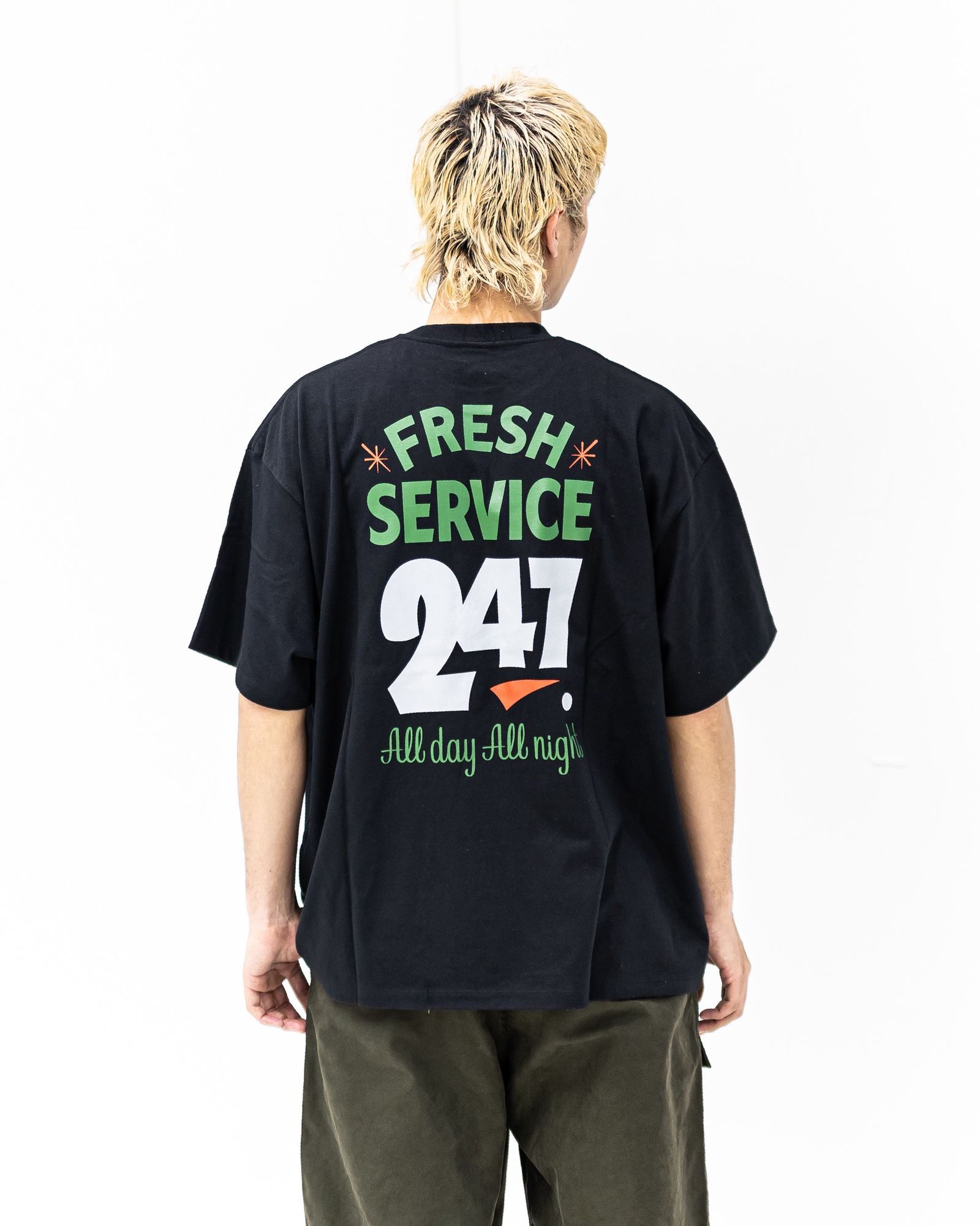 FreshService CORPORATE PRINTED S/S TEE "ALL DAY ALL NIGHT" (BLACK) 新作発売！