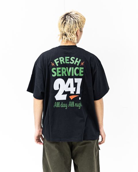 フレッシュサービス CORPORATE PRINTED S/S TEE "ALL DAY ALL NIGHT"(FSC261-70152)BLACK☆4月18日(土)新作発売！