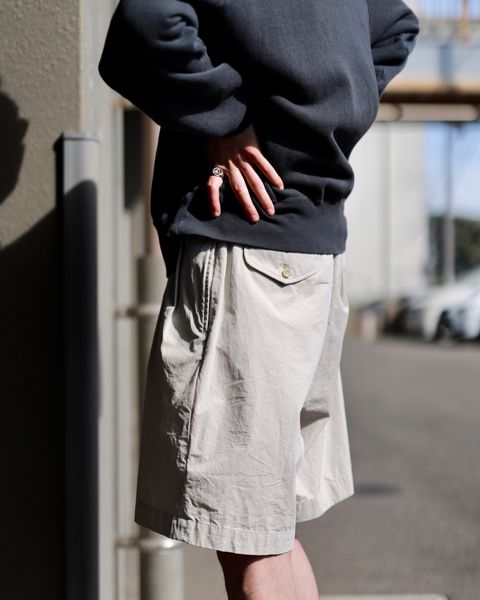 A.PRESSE アプレッセ23SS High Density Weather Cloth Shortsスタイル