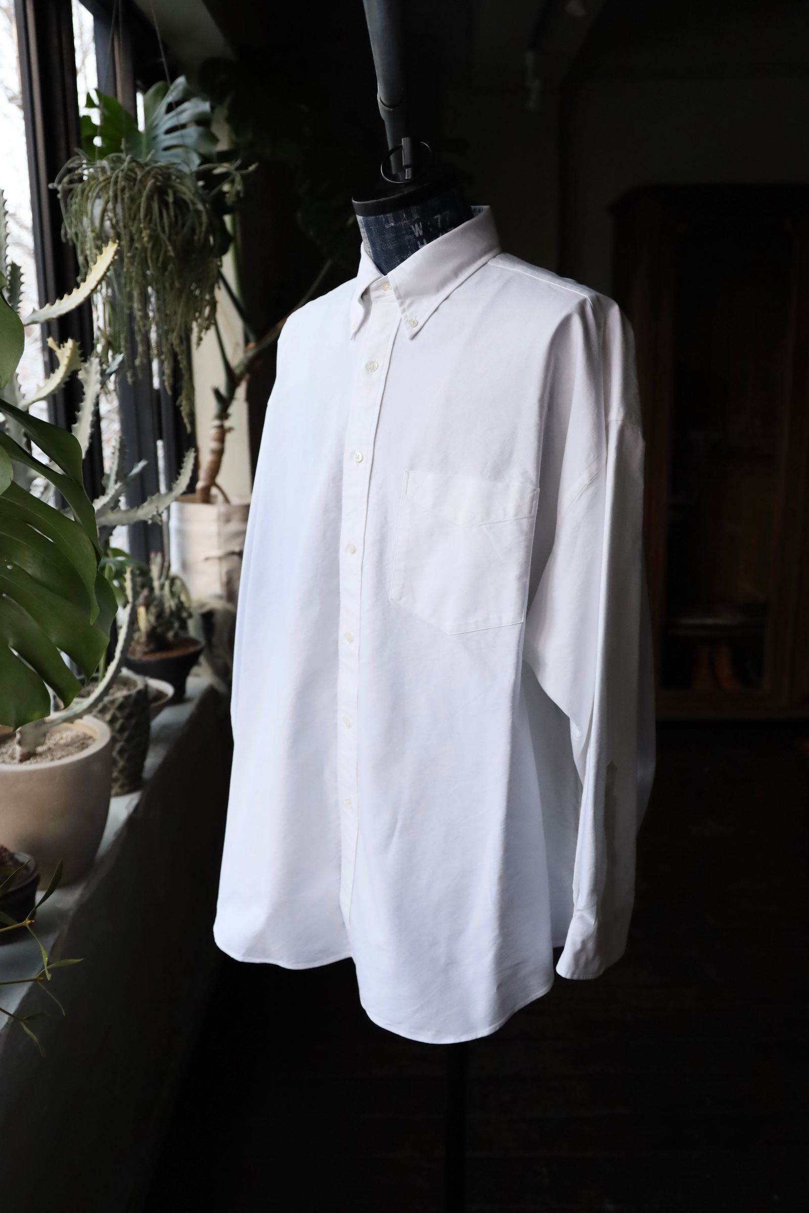グラフペーパー25SS Oxford L/S Oversized B.D Shirt(GM251-50021B) WHITE