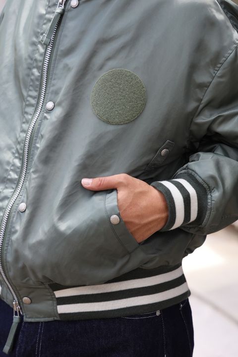 COMME des GARCONS HOMME リブライン入りナイロンツイルジャケット MARKスタイル