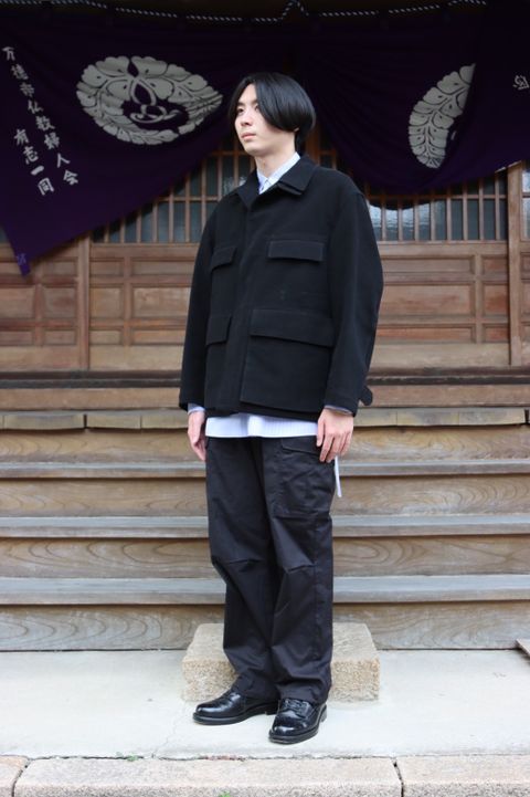 YOKE MILITARY FIELD JACKET"BLACK"style