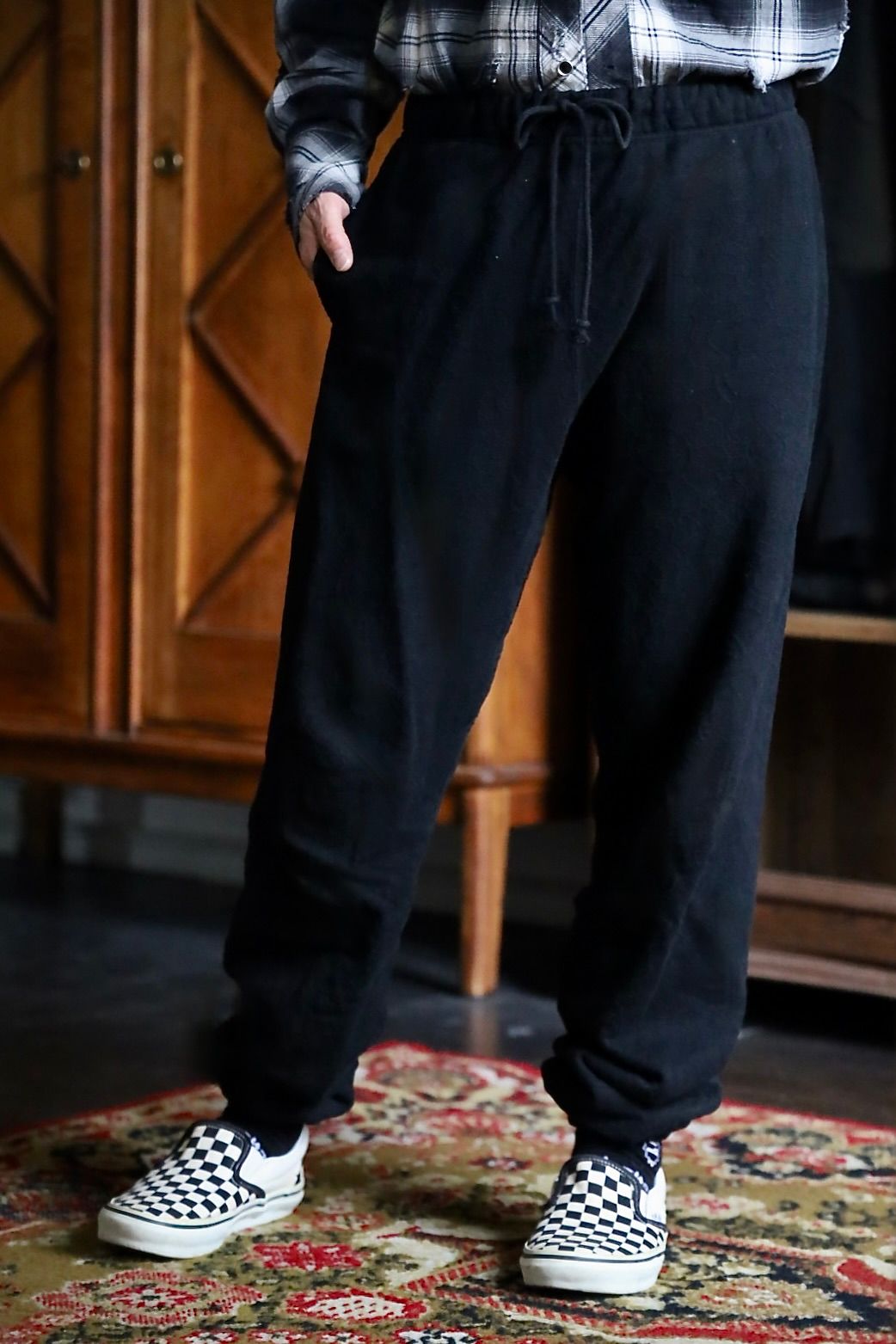 モノノケ・メイド スウェットパンツ SWEAT PANTS_FLOWER(MT-MK8-0000-016)BLACK