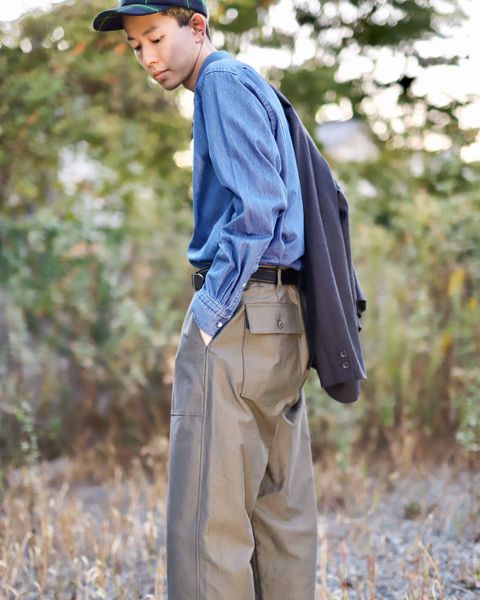 blurhmsROOTSTOCK 23FW Cotton Back Satin Baker Pantsスタイル