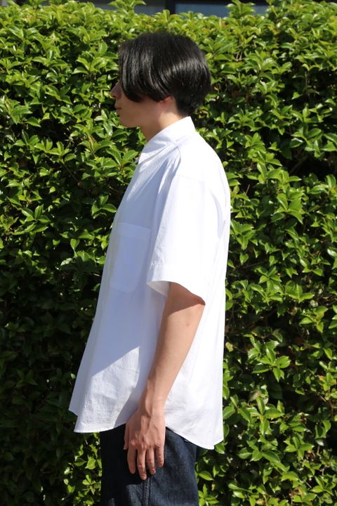 Graphpaper Broad Oversized S/S Regular Collar Shirt(GM212-50625B) style.2021.5.22