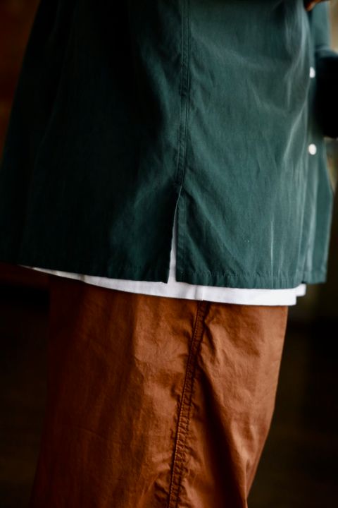 A.PRESSE US Silk Cotton Open Collar L/S Shirtスタイル