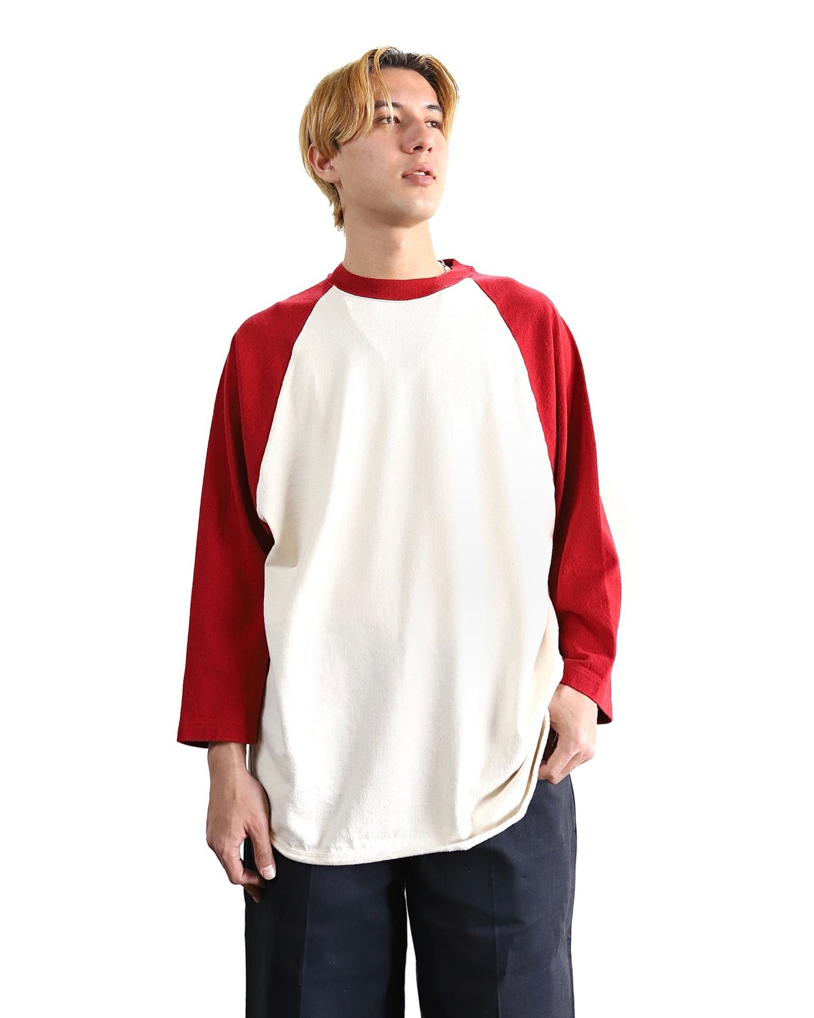 blurhms 24SS 新作Co/Silk Nep Baseball Raglan Tee &12.9oz Denim 